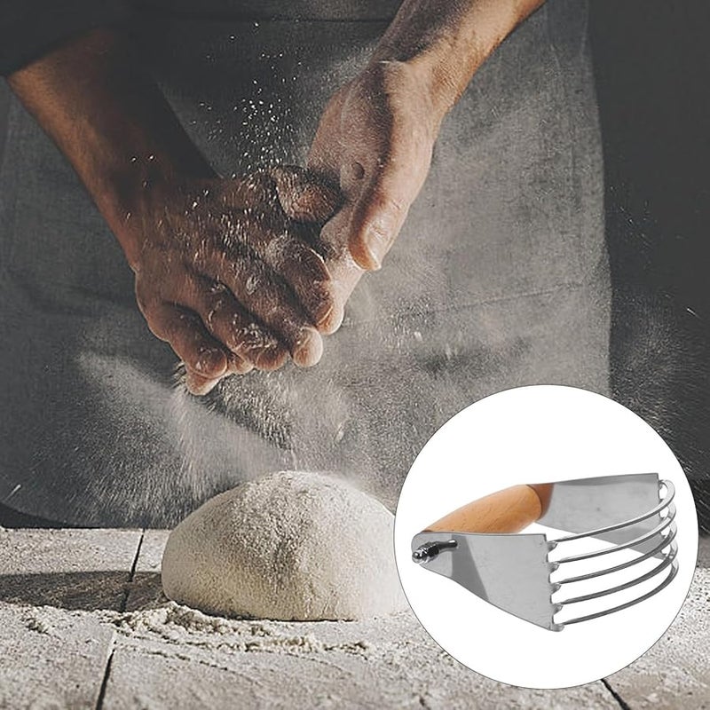 كاشطة مقاعد من الفولاذ المقاوم للصدأ، قاطع عجين، أداة خبز، خلاط معجنات - Image 3
